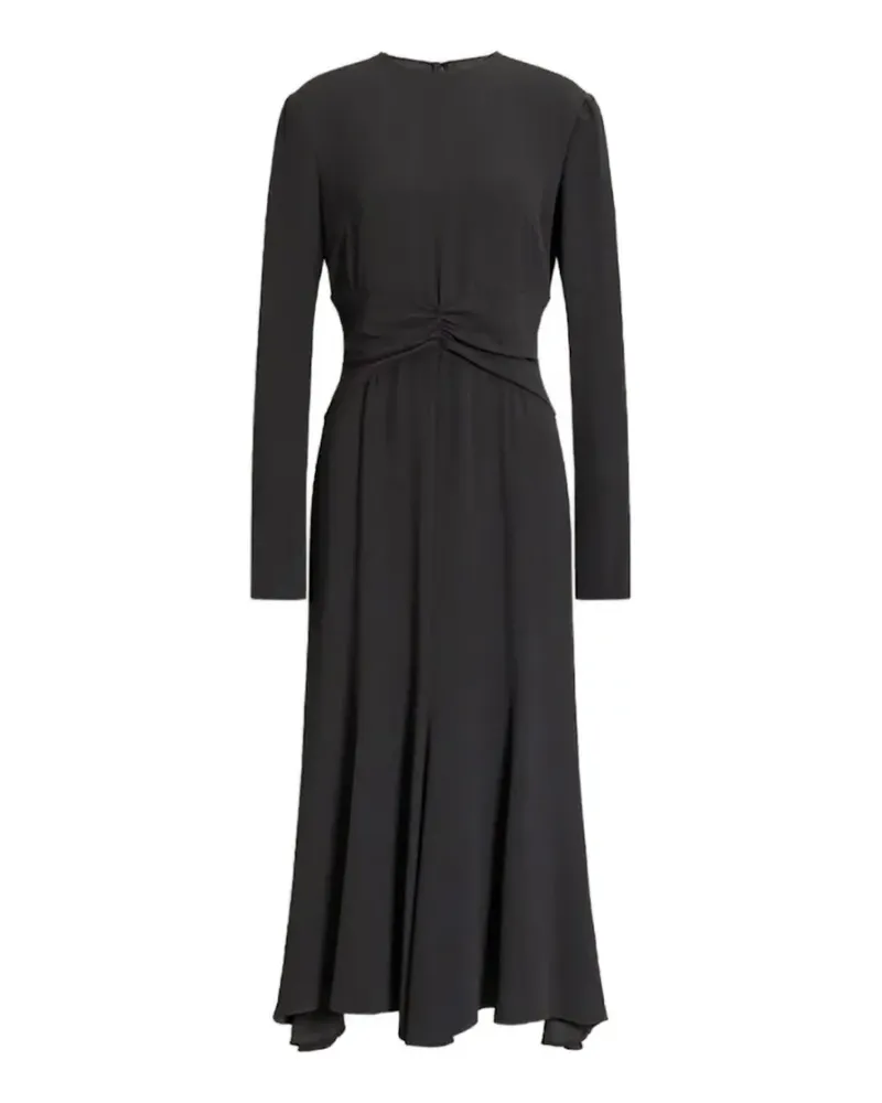 Alberta Ferretti ruched long-sleeve midi dress - Grau Grau