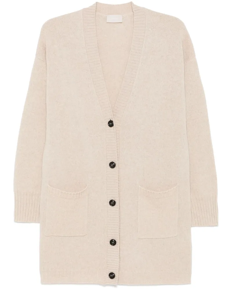 Drumohr  Cardigan mit V-Ausschnitt - Nude Nude