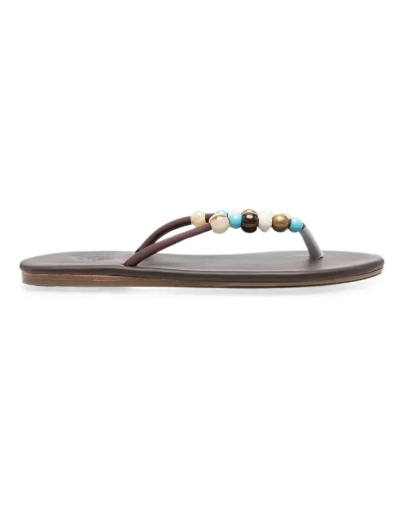 Ancient Greek Sandals Saionara bead-embellishment sandals - Braun Braun