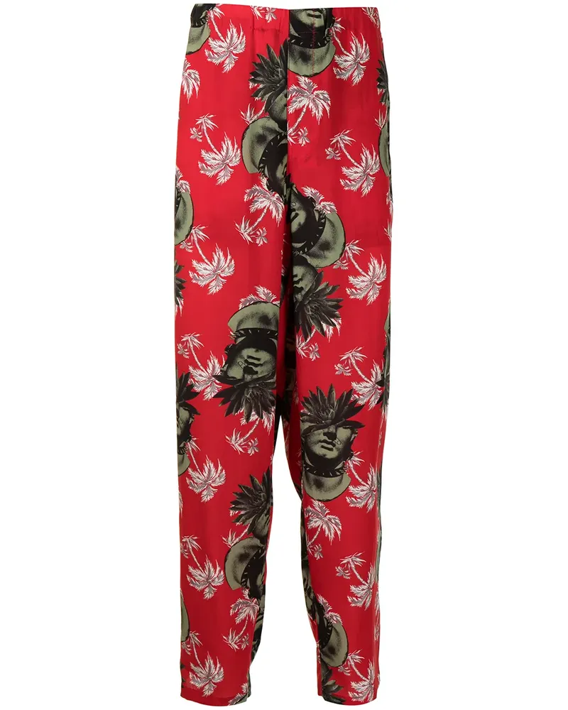 Undercover Hose mit Palmen-Print - Rot Rot