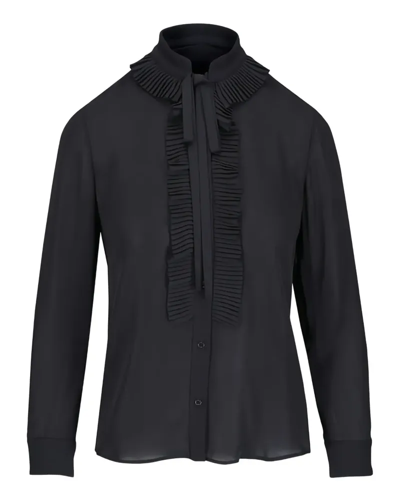 Nili Lotan Gerüschtes Bertille Hemd - Schwarz Schwarz