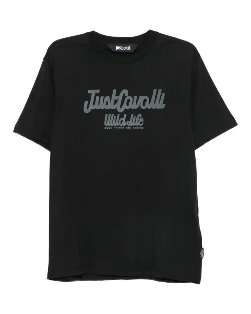 Just Cavalli T-Shirt mit Logo-Print - Schwarz Schwarz
