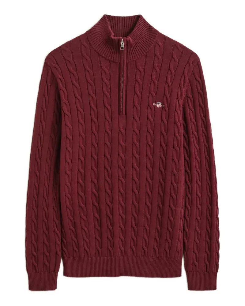 Gant Pullover mit Zopfmuster - Rot Rot