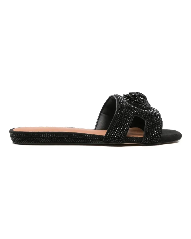 Kurt Geiger Eagle-head crystal-embellished sandals - Schwarz Schwarz