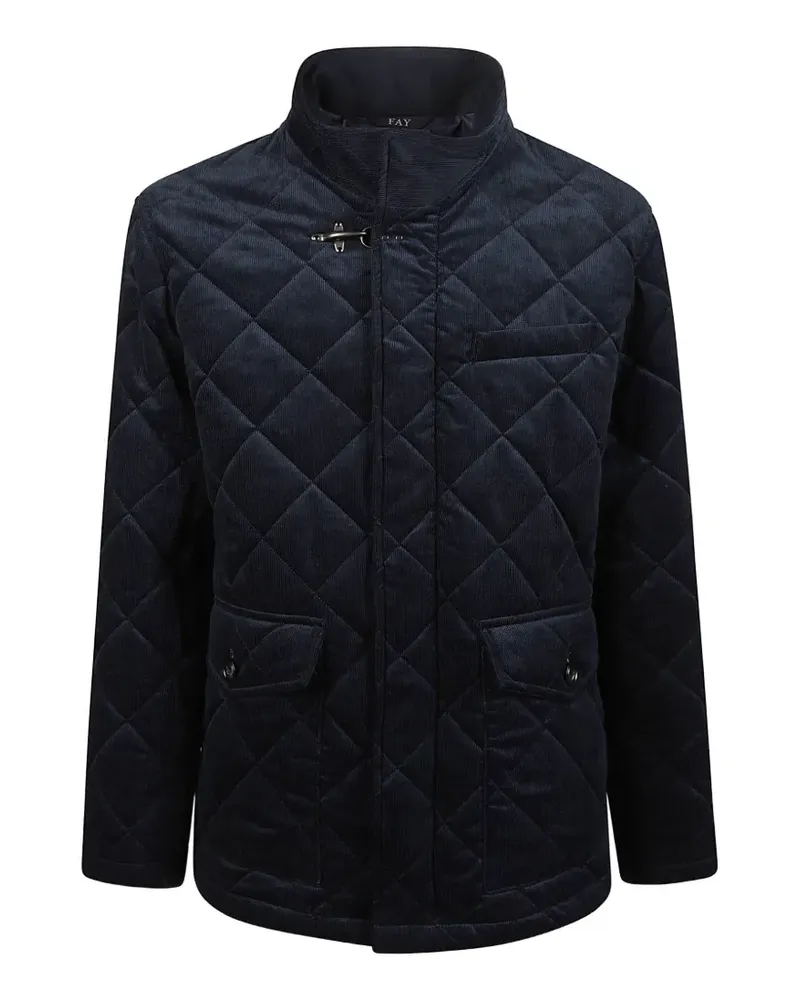 Fay Gesteppte Cordjacke - Blau Blau
