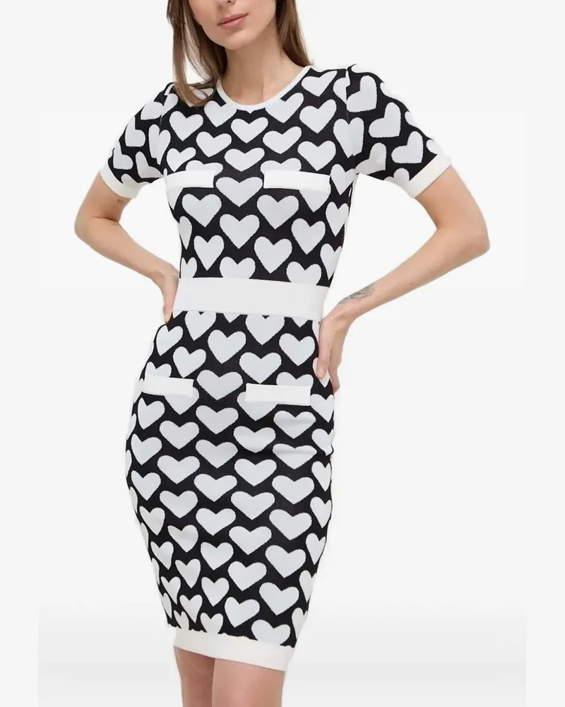 Silvian Heach Kleid mit Herz-Print - Schwarz Schwarz