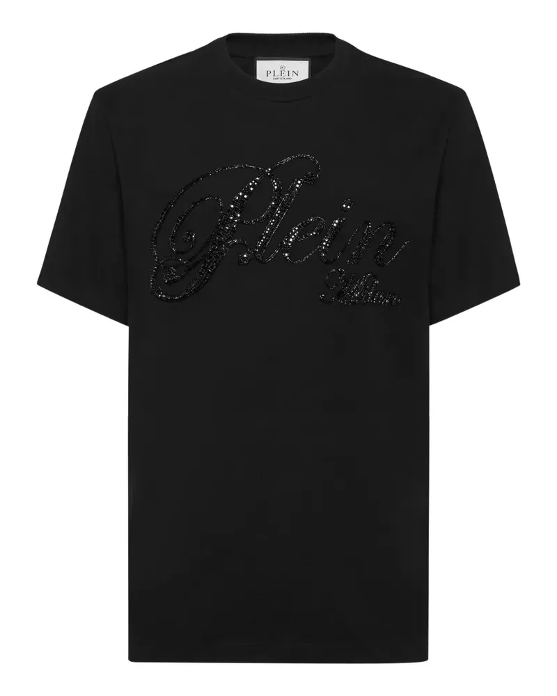 Philipp Plein T-Shirt mit Strass - Schwarz Schwarz