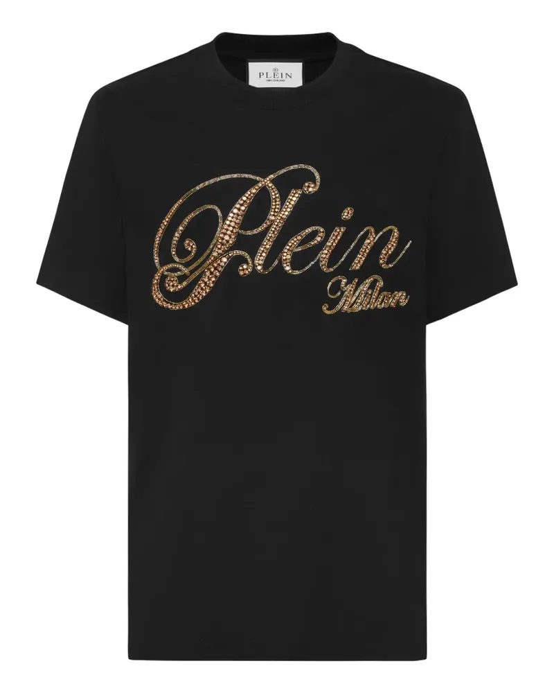 Philipp Plein T-Shirt mit Strass - Schwarz Schwarz