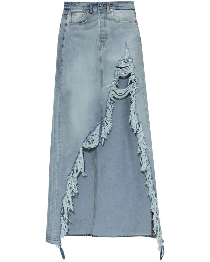 VETEMENTS Drapierter Jeansrock - Blau Blau