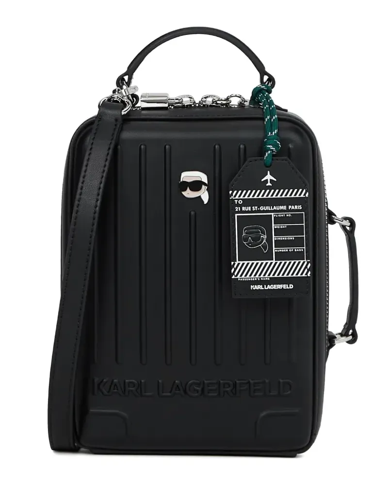 Karl Lagerfeld K/Ikon Suitcase Umhängetasche - Schwarz Schwarz