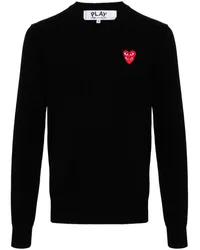 Comme des Garçons Pullover mit Herz-Patch Schwarz