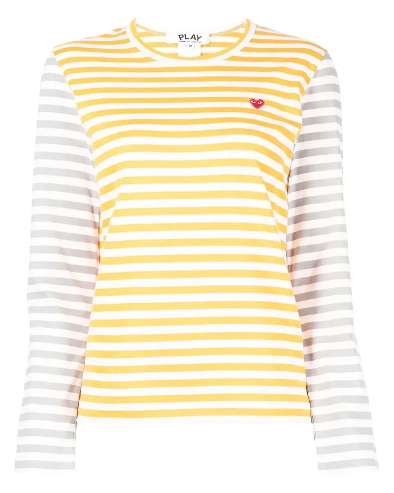 Comme des Garçons Langarmshirt mit zwei Farben - Gelb Gelb