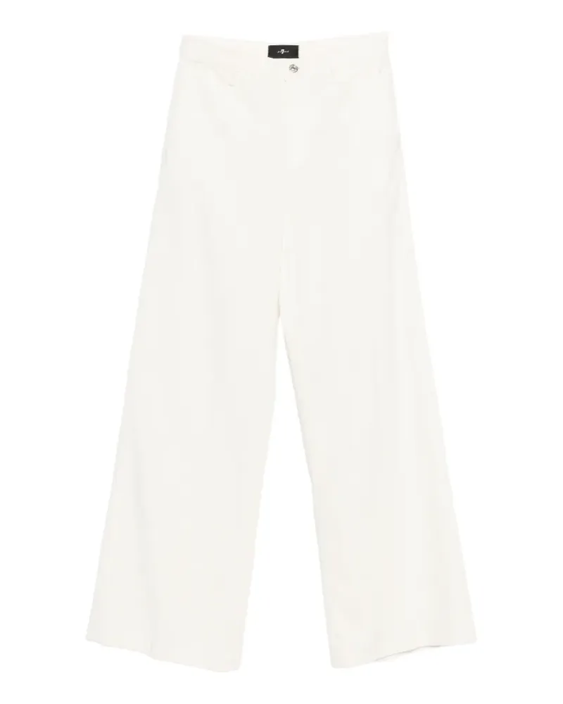 Seven7 Weite Jeans mit Knopfverschluss - Weiß Weiß