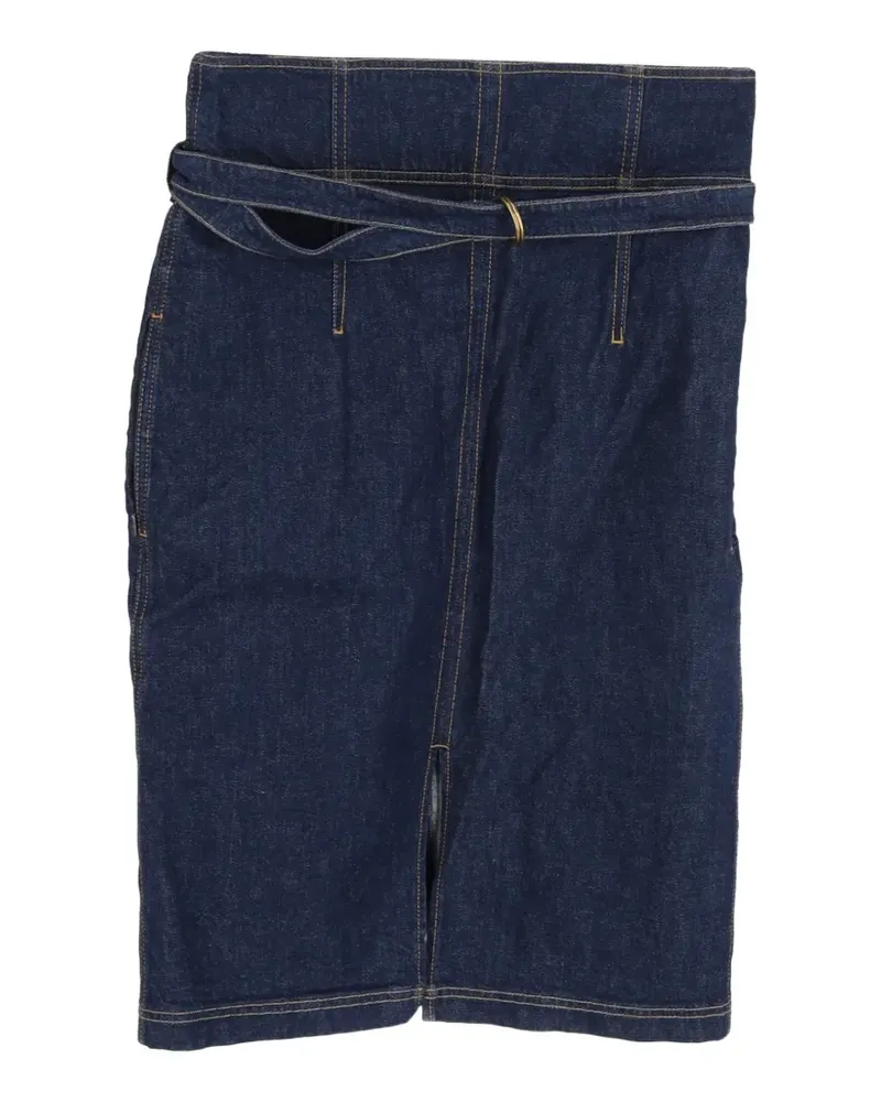 Philosophy Di Lorenzo Serafini belted denim mini skirt - Blau Blau