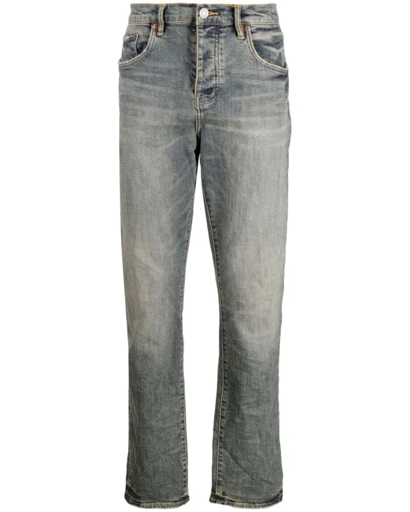 PURPLE BRAND Schmale Jeans mit Stone-Wash-Effekt - Blau Blau
