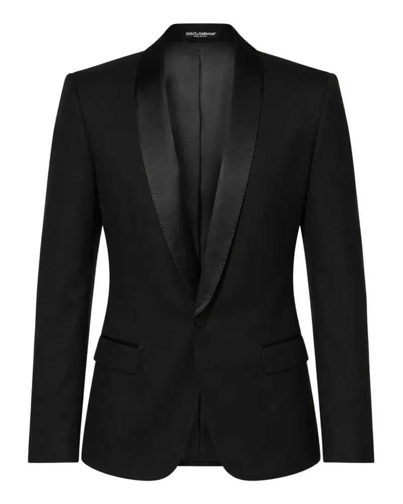 Dolce & Gabbana Sakko mit Schalrevers - Schwarz Schwarz