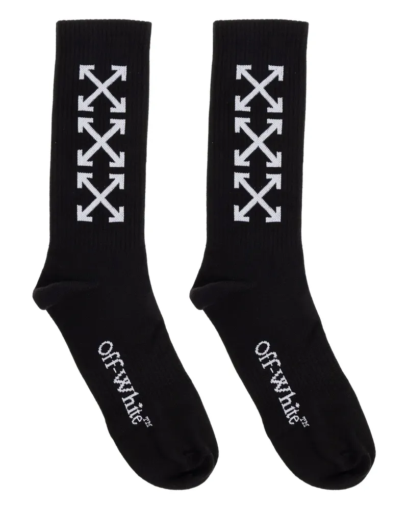 OFF-WHITE Socken mit Pfeil-Print - Schwarz Schwarz