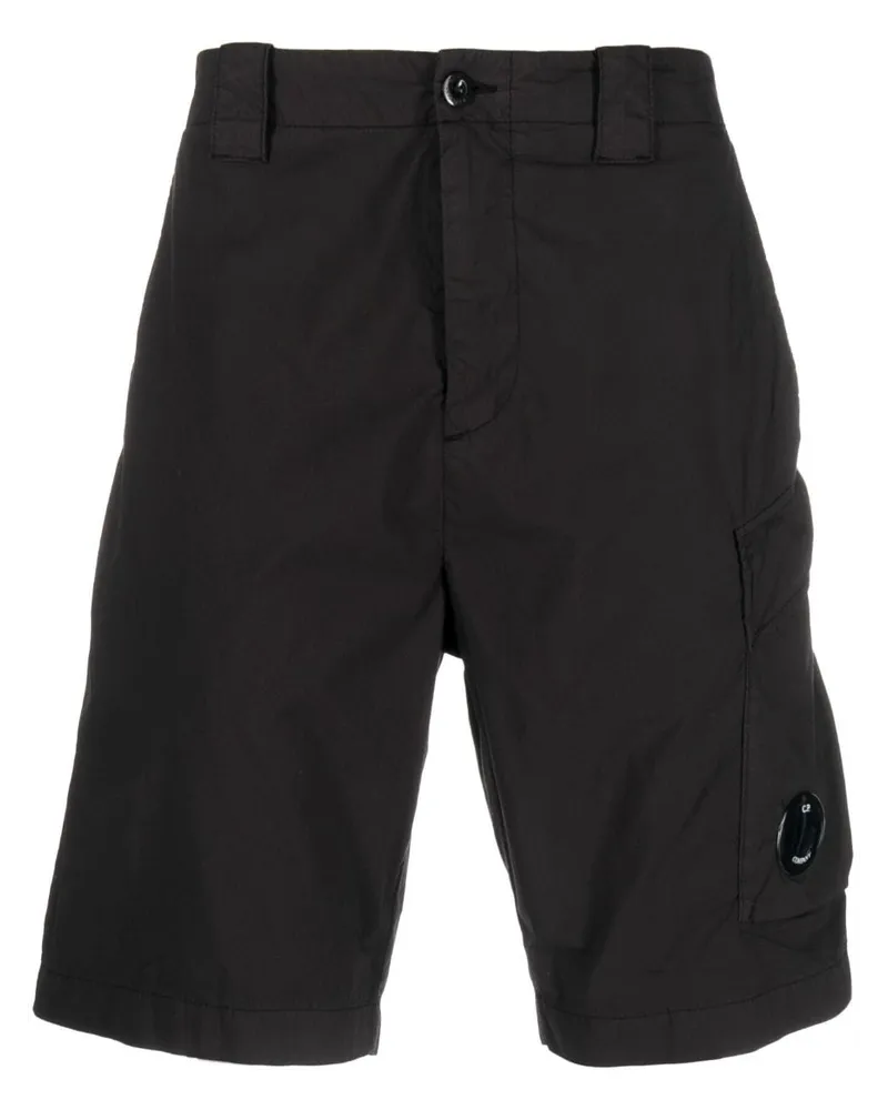 C.P. Company Cargo-Shorts mit Logo-Patch Schwarz