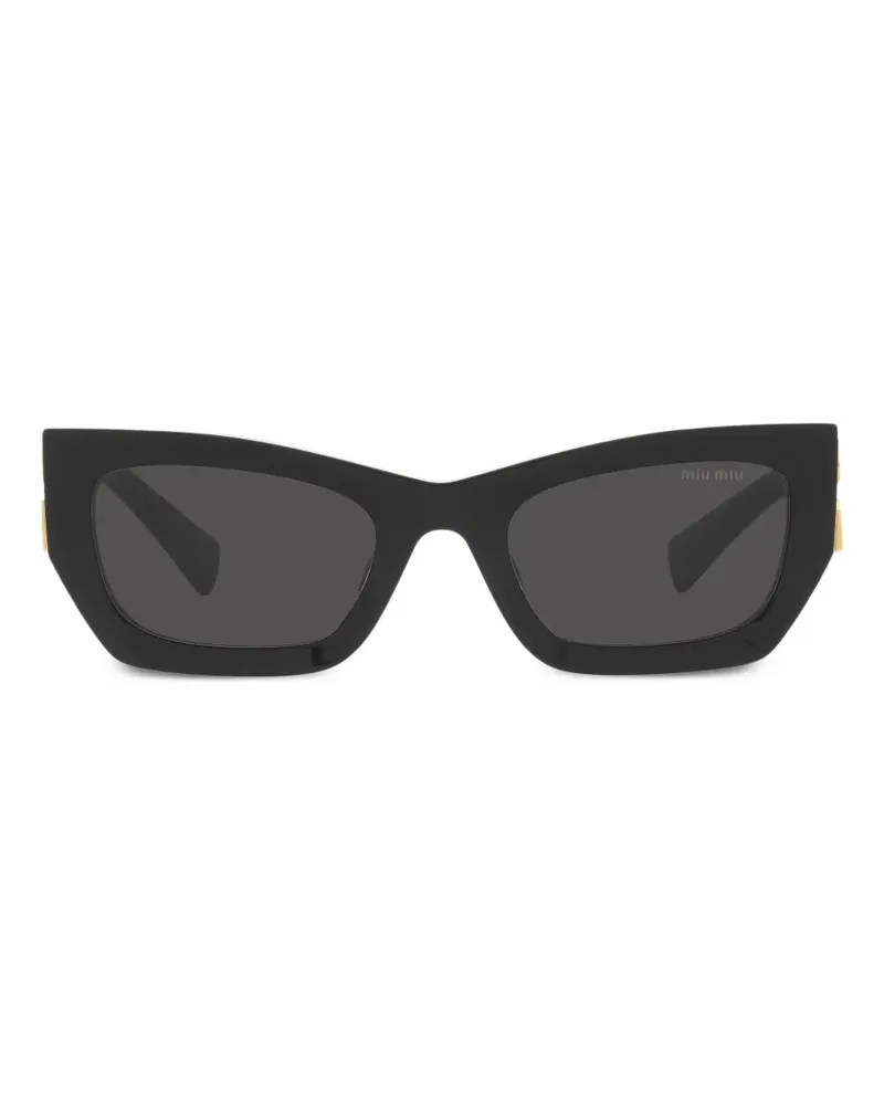 Miu Miu Sonnenbrille mit Logo - Schwarz Schwarz