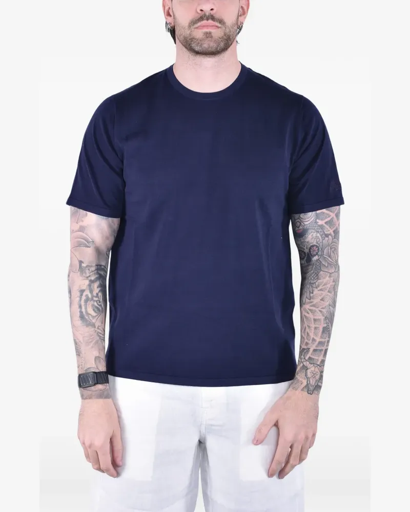 MC2 Saint Barth Scott T-Shirt mit Logo-Stickerei - Blau Blau
