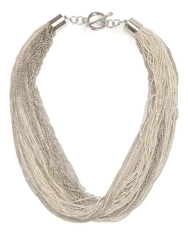 Fabiana Filippi Halskette mit verdrehtem Design - Silber Silber