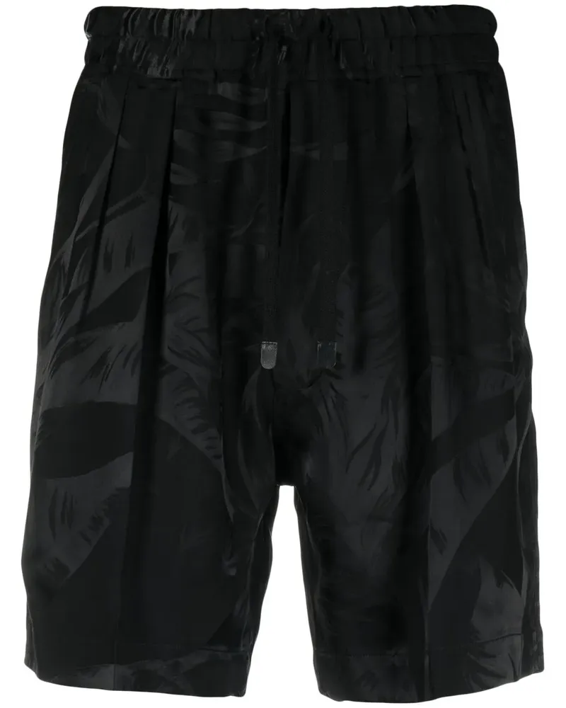 Tom Ford Shorts mit Blatt-Print - Schwarz Schwarz