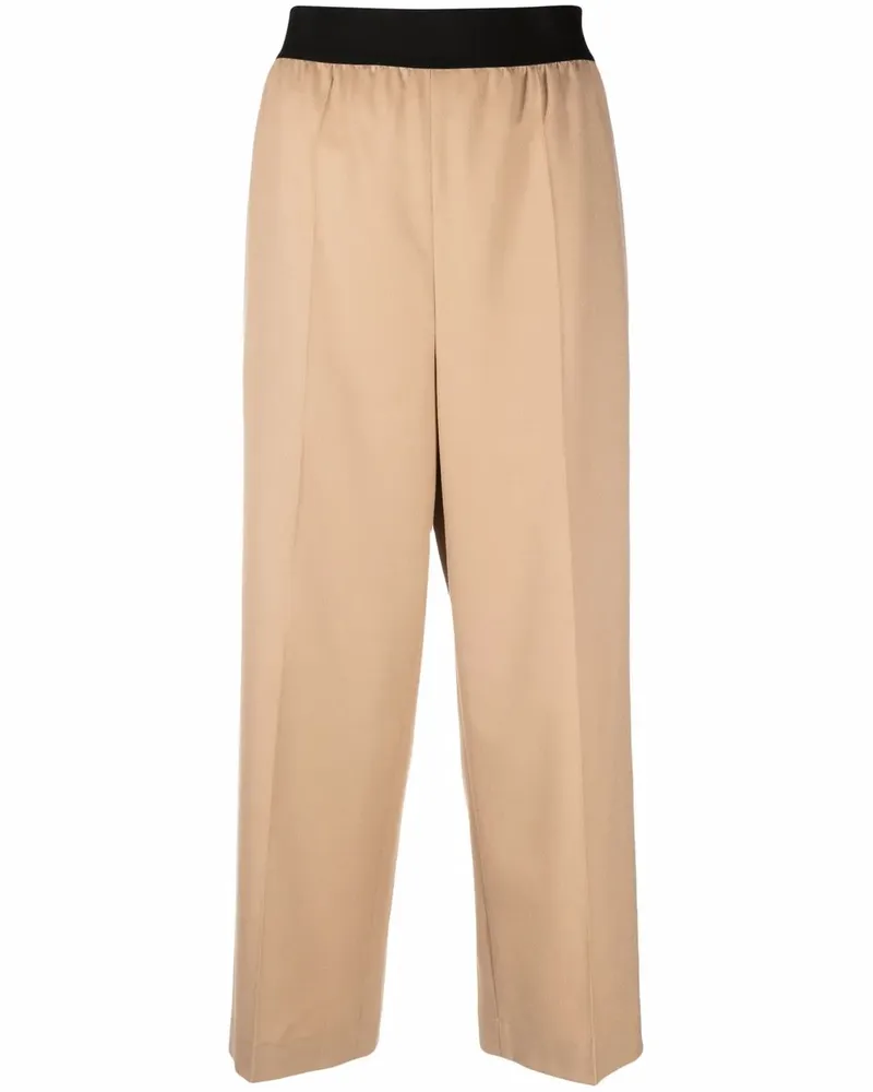 Stella McCartney Cropped-Hose mit weitem Bein - Nude Nude