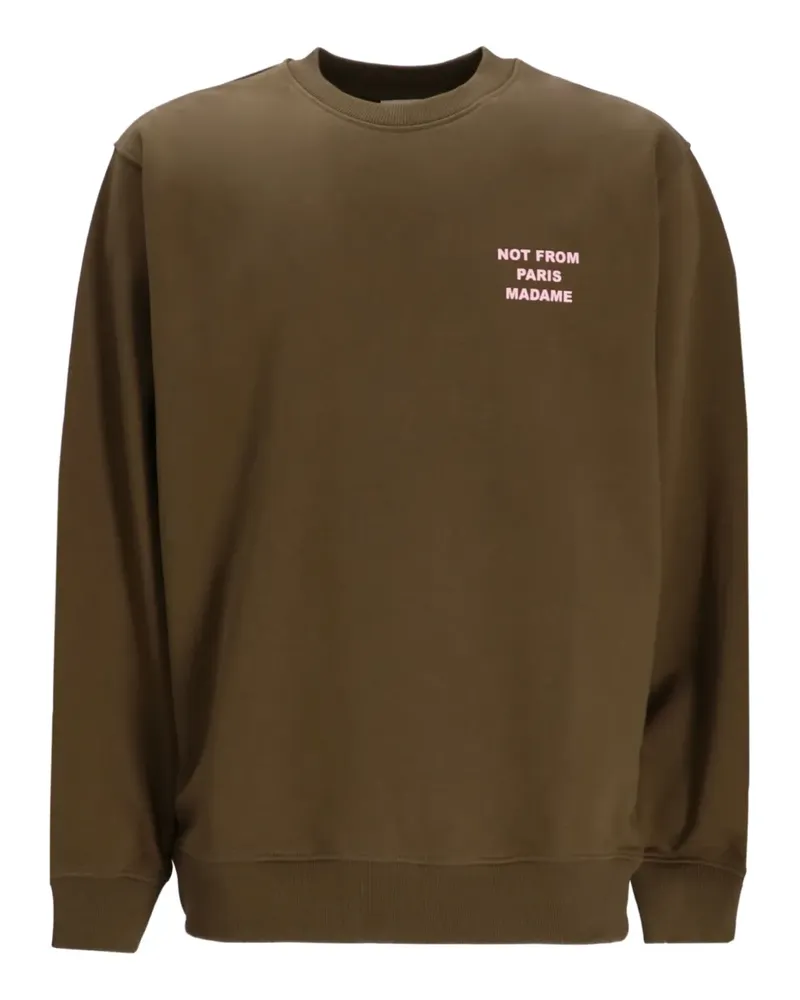 Drôle de Monsieur Sweatshirt mit Stickerei - Grün Grün