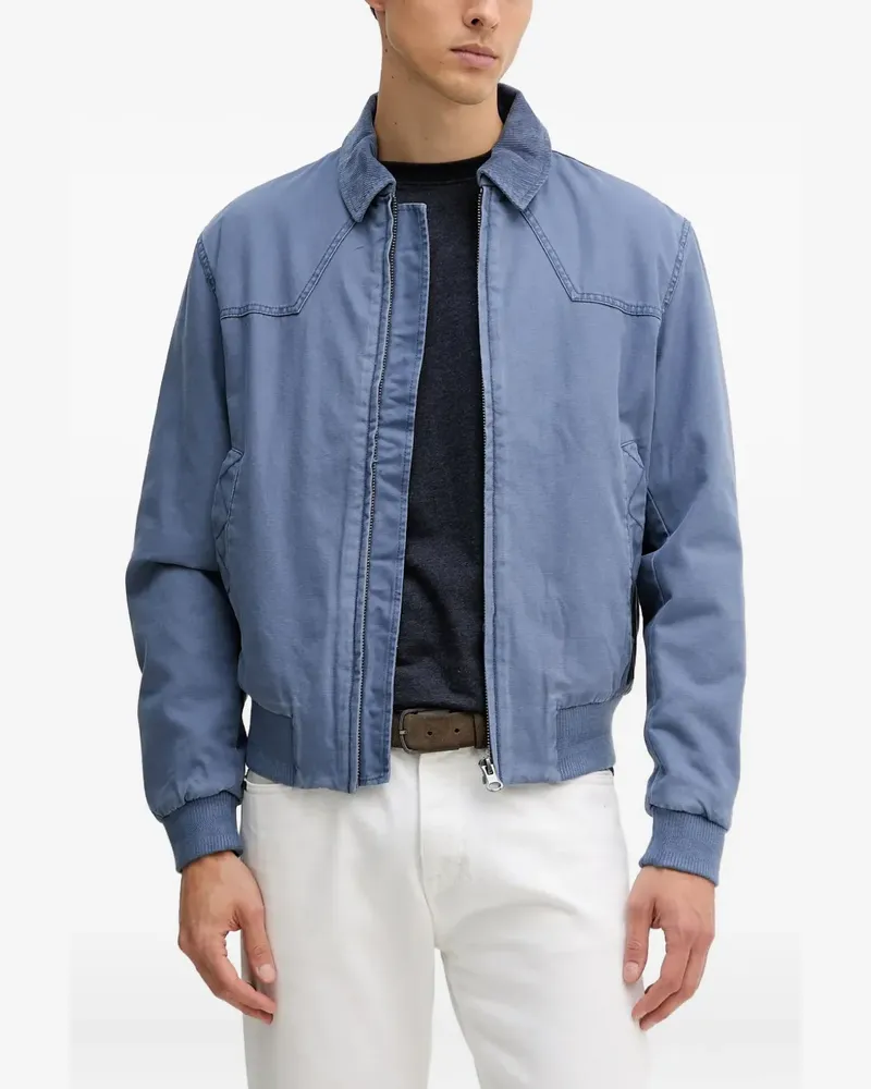 Benetton corduroy collar cotton jacket - Blau Blau