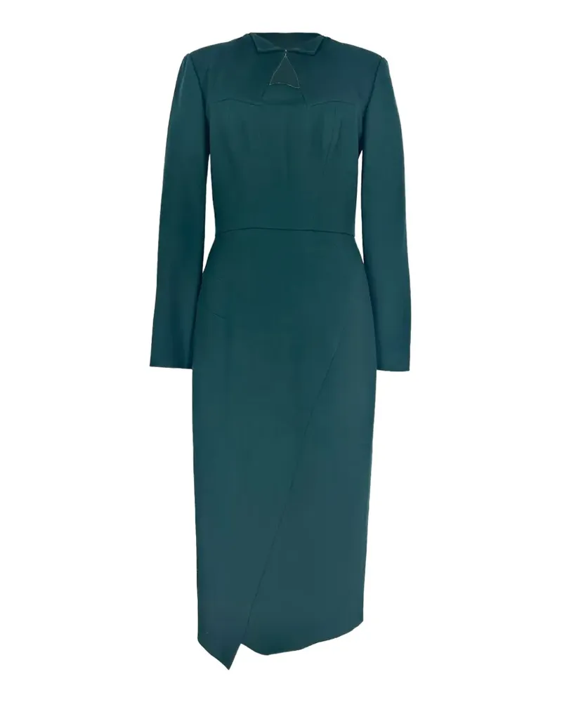 Roland Mouret Midikleid mit langen Ärmeln - Grün Grün