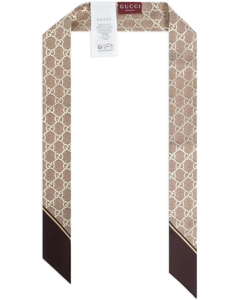 Gucci Halstuch mit GG - Braun Braun