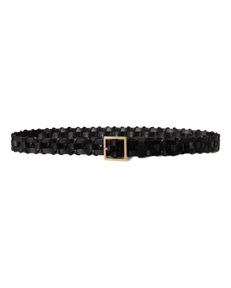 Ralph Lauren braided-leather belt - Schwarz Schwarz