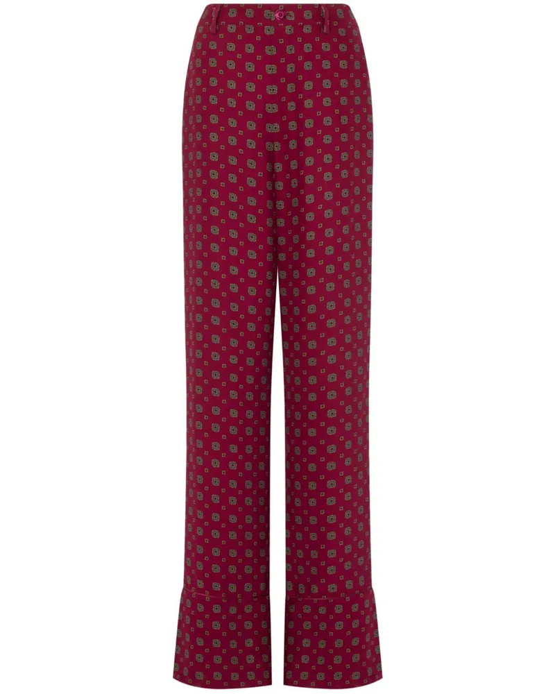 Moschino Hose mit geometrischem Print - Rot Rot