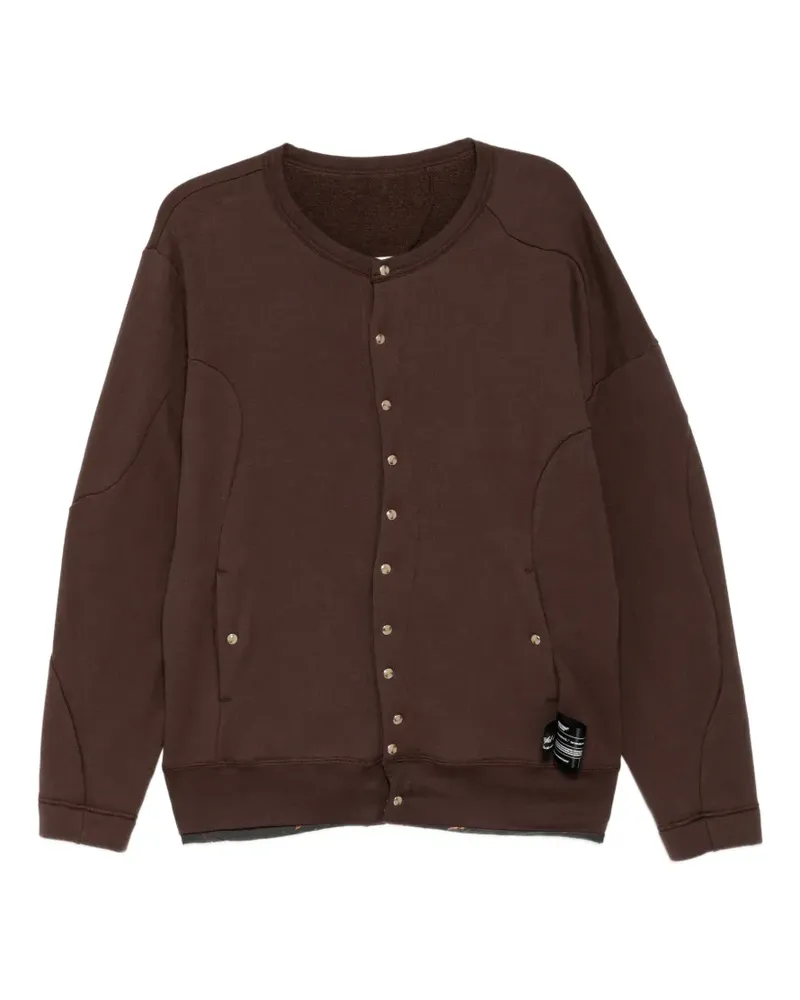 Undercover Cardigan mit Druckknöpfen und abgerundetem Einsatz - Braun Braun
