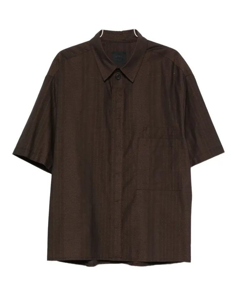 FREI-MUT Salter textured short-sleeve shirt - Braun Braun