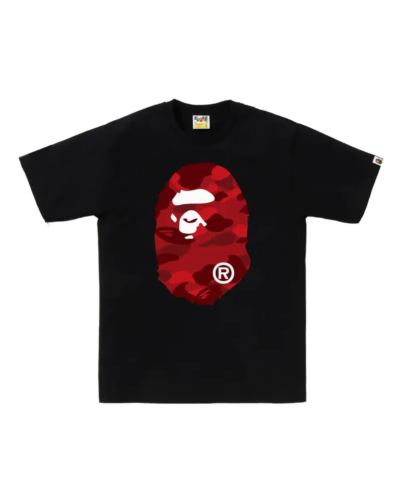 BAPE T-Shirt mit Camouflage-Print - Schwarz Schwarz