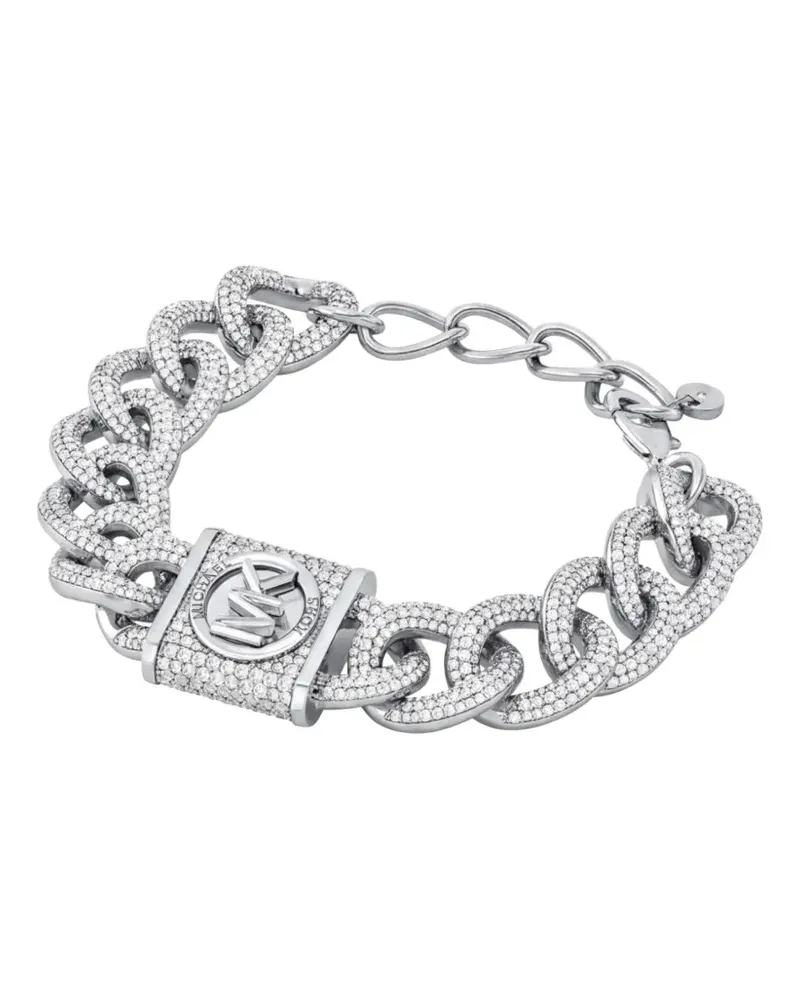 Michael Kors crystal-embellished curb-link bracelet - Silber Silber