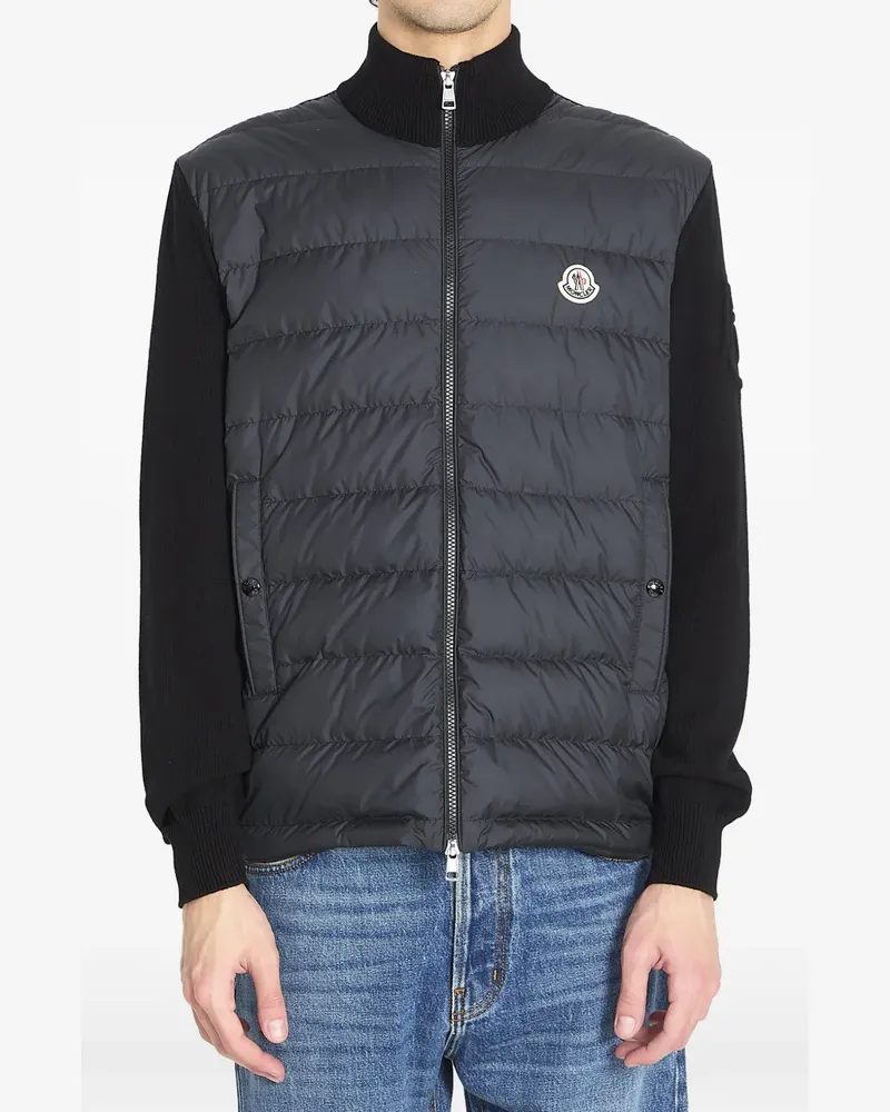 Moncler padded cotton cardigan - Schwarz Schwarz