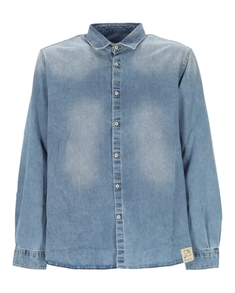 Family First faded-effect denim shirt - Blau Blau