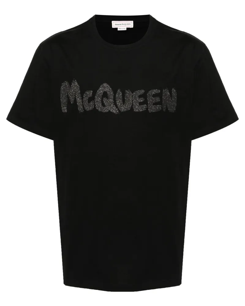 Alexander McQueen T-Shirt mit Logo-Print - Schwarz Schwarz