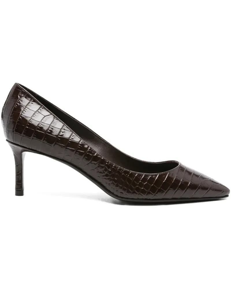 Jimmy Choo Spitze Pumps mit Kroko-Effekt - Braun Braun