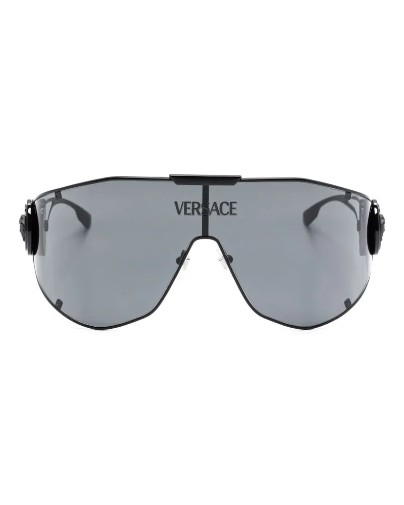 Versace Sonnenbrille mit Medusa-Kopf - Schwarz Schwarz