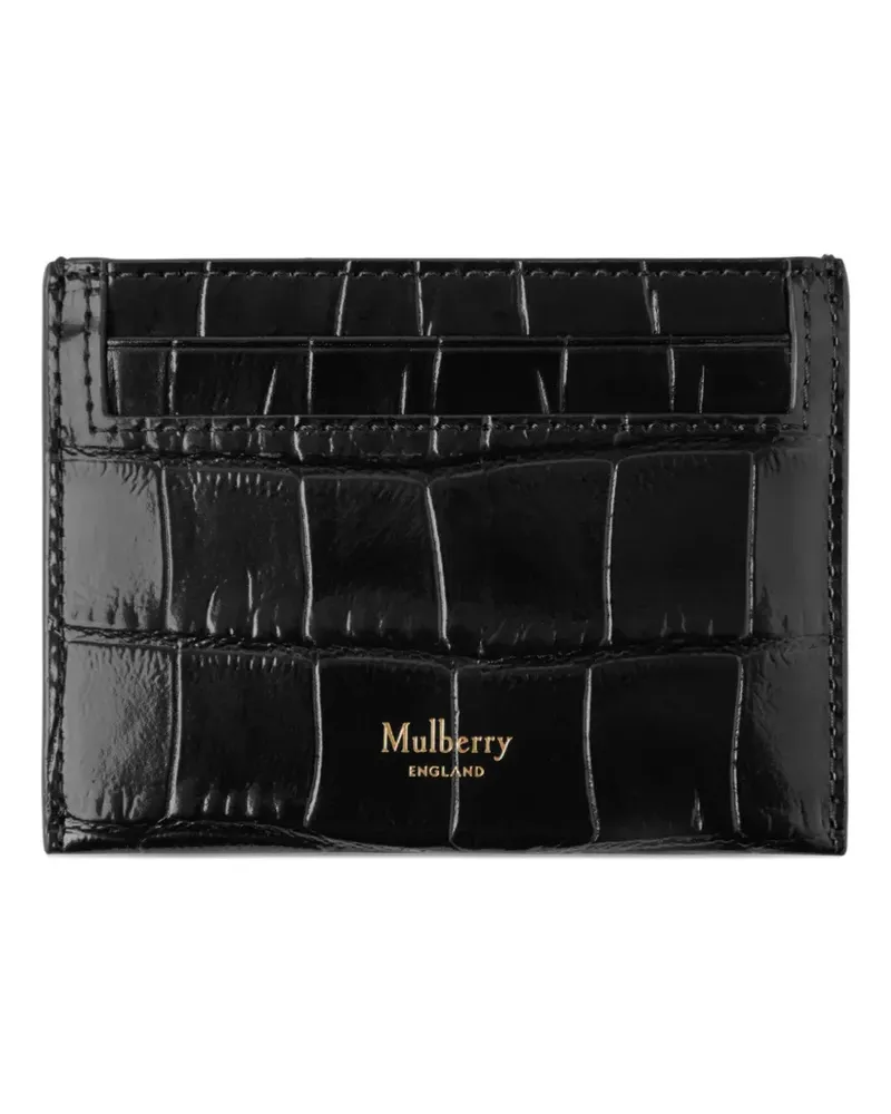 Mulberry Kartenetui mit Prägung - Schwarz Schwarz