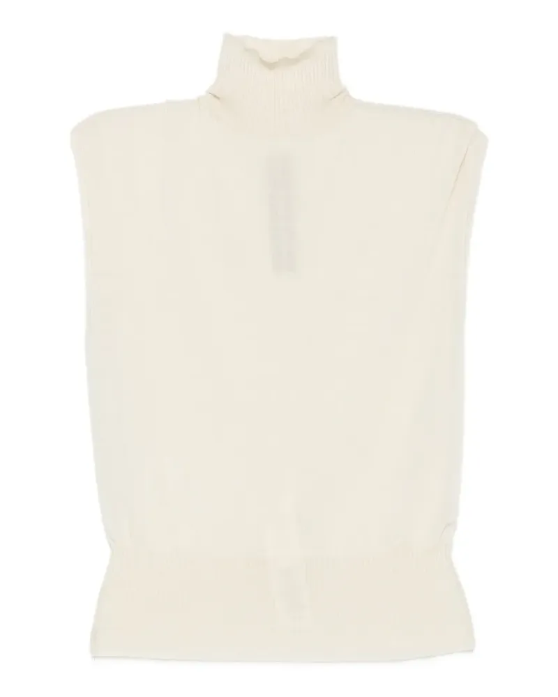 Rick Owens Geripptes Rollkragenoberteil - Nude Nude