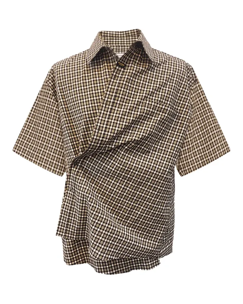 Martine Rose check-pattern short-sleeve shirt - Grün Grün