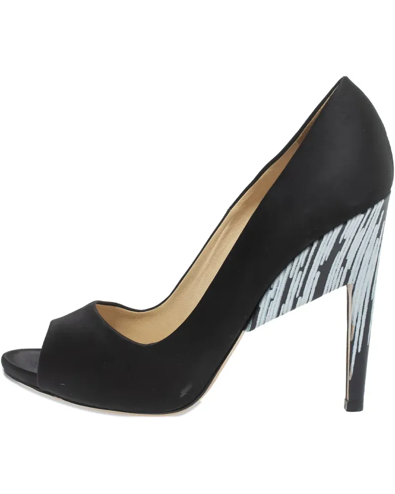 Nicholas Kirkwood Pumps aus Satin - Schwarz Schwarz