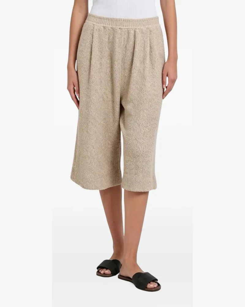 Brunello Cucinelli pleated elasticated-waistband shorts - Nude Nude