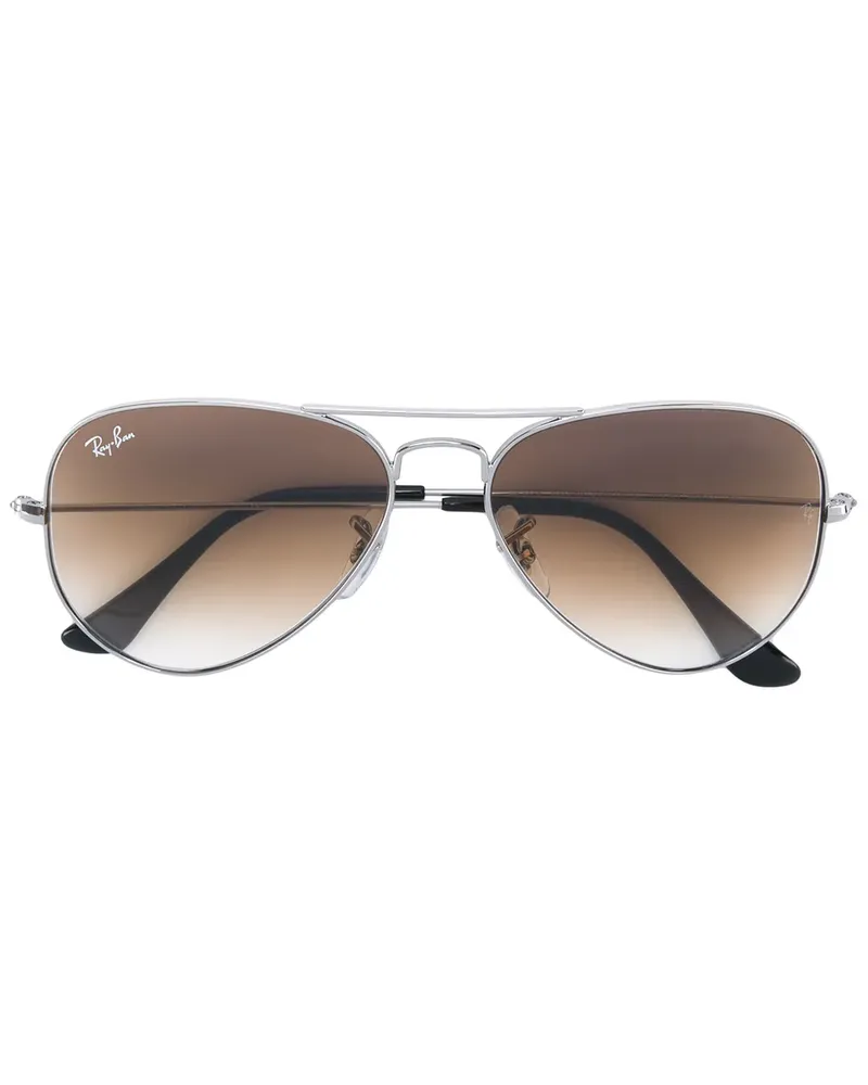Ray Ban Sonnenbrille mit 'Aviator'-Design - Metallic Metallic