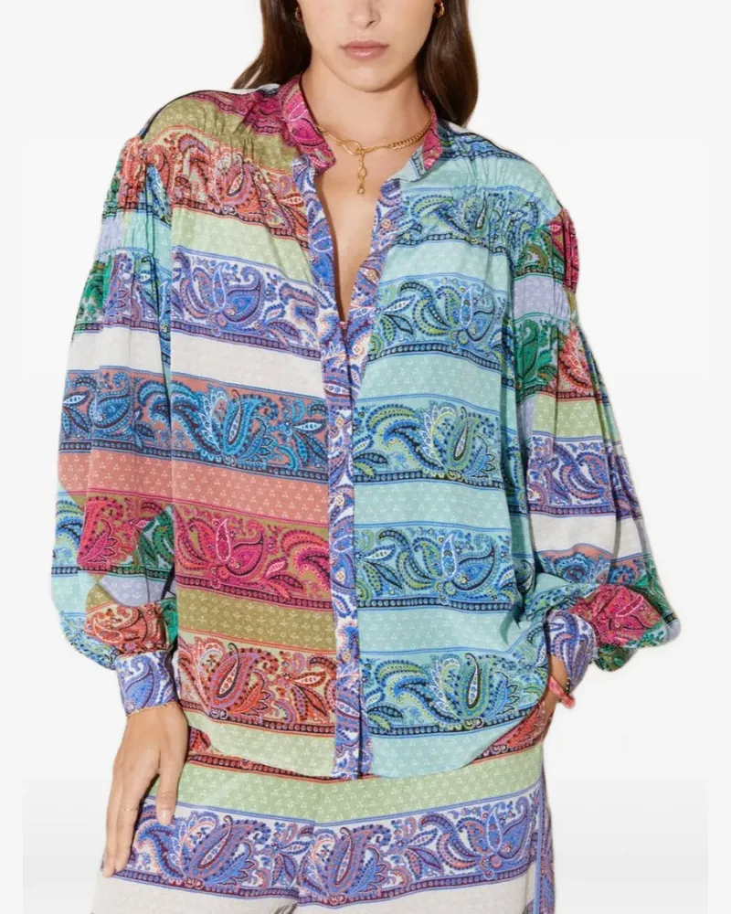 BOTEH Marseille paisley-print shirt - Blau Blau
