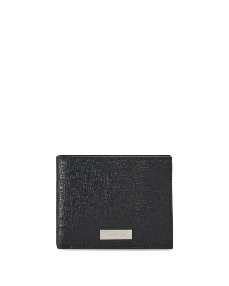 Ferragamo Portemonnaie mit Logo-Schild - Schwarz Schwarz